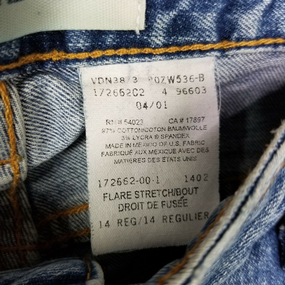 Gap Flare Stretch Jeans Womens 14 Regular Blue Cotton Blend Mid Rise Medium Wash - Picture 6 of 11